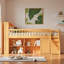 Lit mezzanine peu encombrant avec tablettes de rangement, tête de lit avec lumière DEL-123101672-123101675