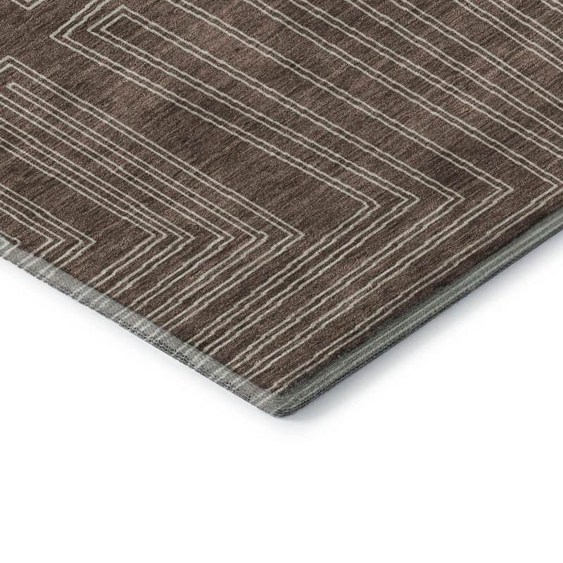 Premium Machine Washable Cortes AMF1045 Geometric Rug, Rectangle 1'8" x 2'6"