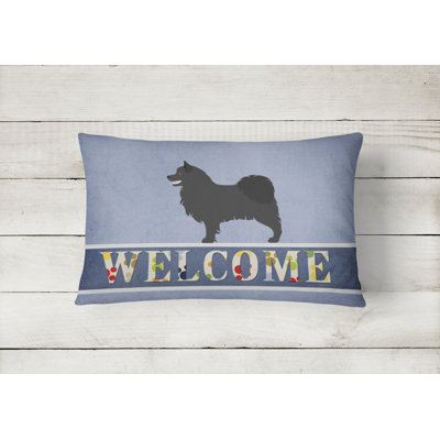  Swedish Lapphund Welcome Indoor/Outdoor Throw Pillow