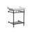 Fireclay Rectangular Console Bathroom Sink with Overflow-49500061-119116969