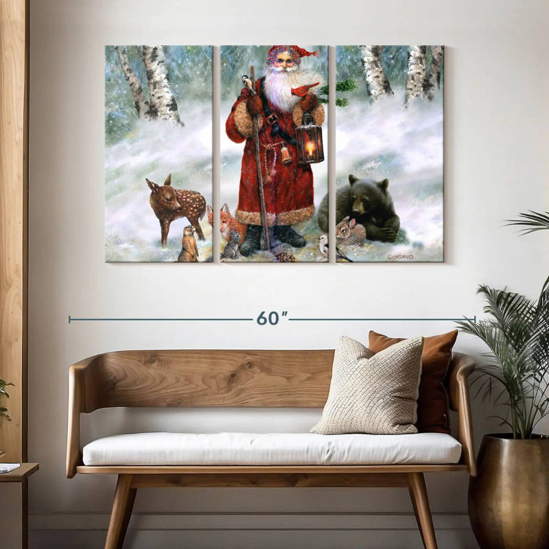 Père Noël Lelend Woodland, H 32 po x l 50 po