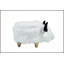 Upholstered Faux Fur Footstool-1498924180