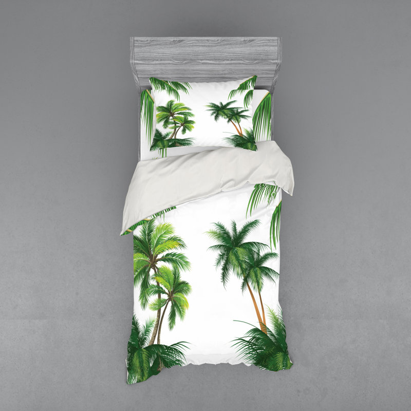 Coastal Polyester Floral Duvet Cover, Twin XL Duvet Cover + 2 Additional Pieces