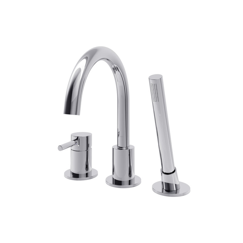 Deck Tub Filler, Polished Chrome