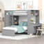 Lit mezzanine avec tablettes, bureau et garde-robe Sdalone-1729229390-1729229388