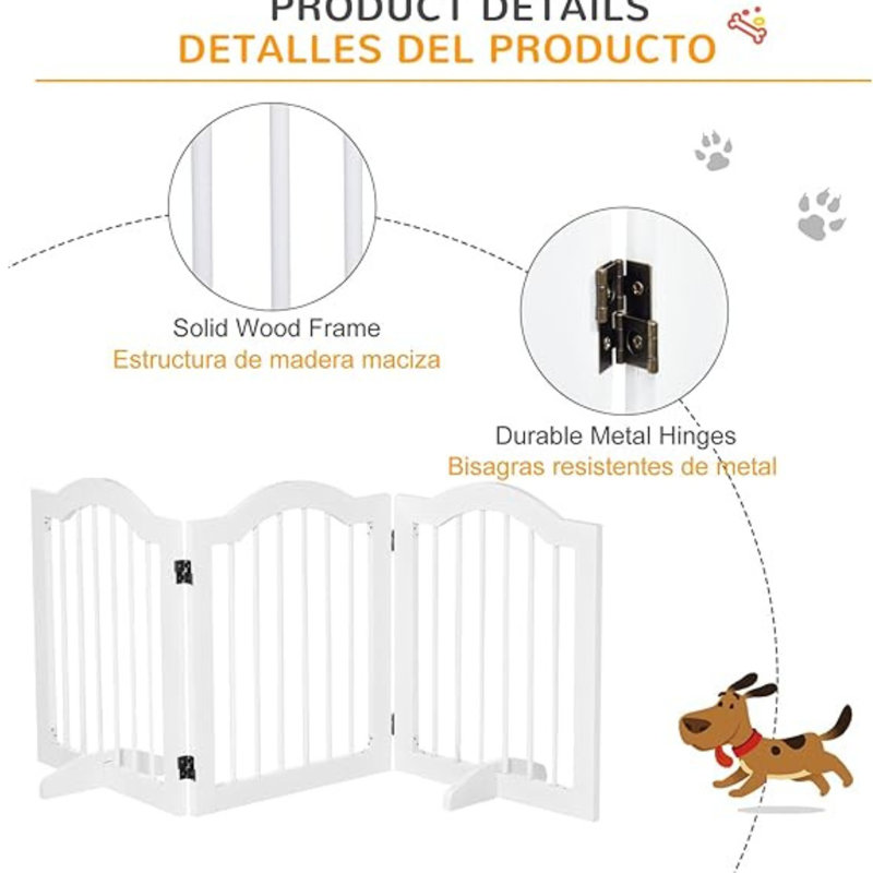 Annabella Wood Free Standing Pet Gate