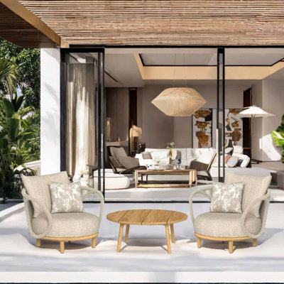 Ensemble de conversation d'extérieur pour 2 personnes avec coussins Courtyard