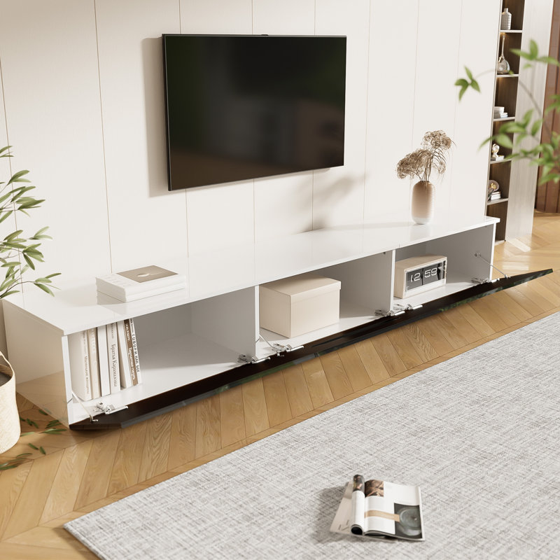Unfinished TV Stand for TVs up to 65", White/Black