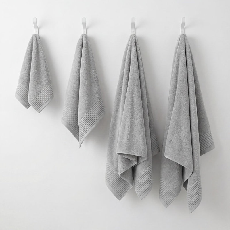 Towels 100% Cotton Plush Hand Towel, Grey