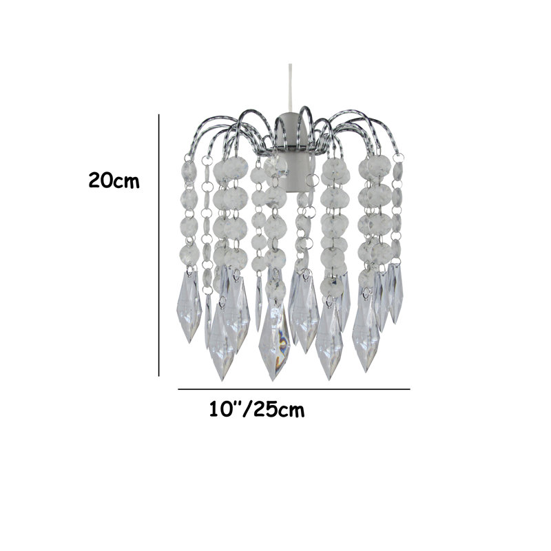 Alexander 22 cm H Pendant Shade ( Screw On ) in Silver