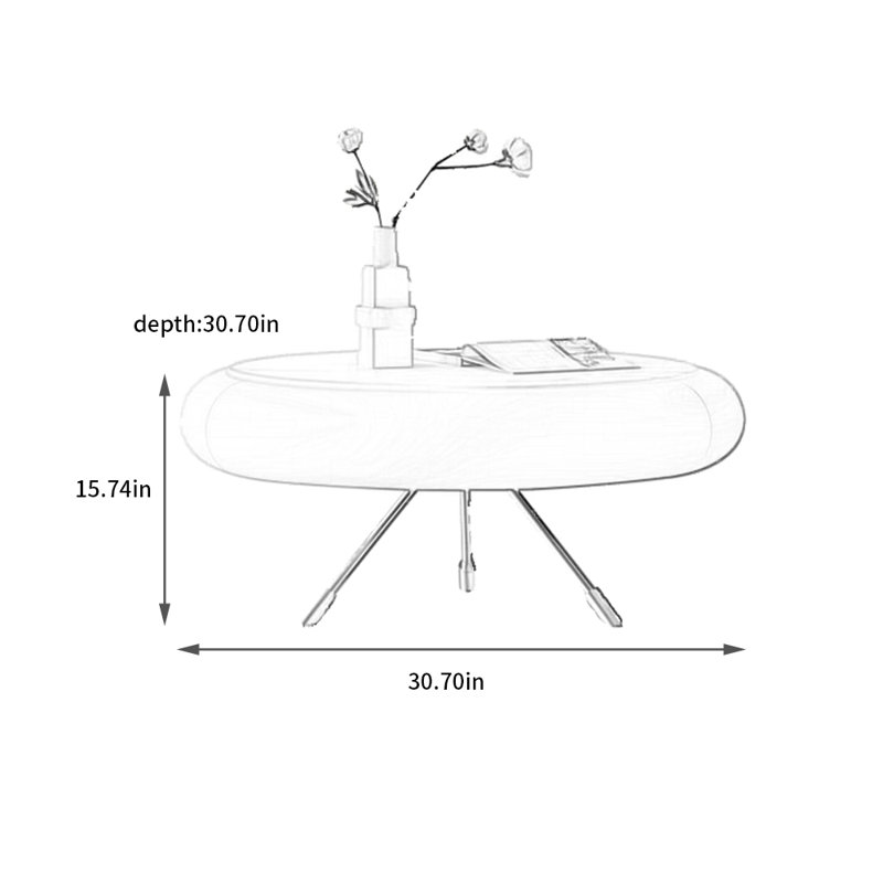 Creamy style modern simple coffee table