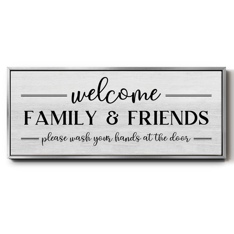 Welcome Family & Friends - Toile encadrée, H 12 po x l 30 po