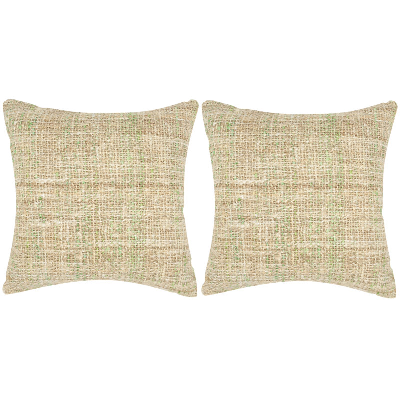 Emerystone Feather Throw Pillow, White