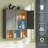 Bathroom Medicine Cabinet – Wall-Mounted with 2 Doors & Open Shelf for Organized Storage-99529407