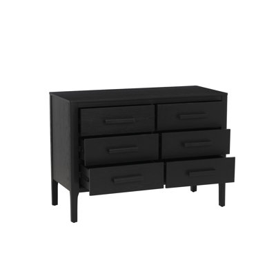 Godina Black 6 Drawer Dresser
