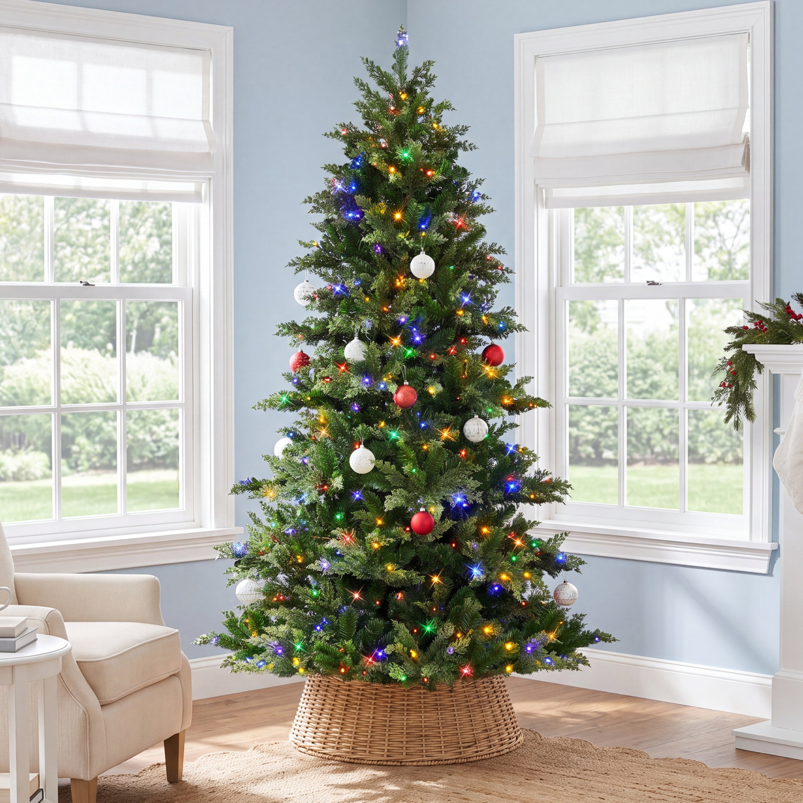 7.5' Pre-Lit Spruce Christmas Tree