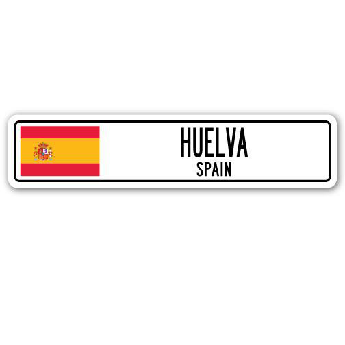 Panneau de signalisation en aluminium Huelva, Espagne, H 8 po x l 36 po x P 1 po