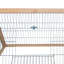 Petit animal en bois 46 po x 24 po avec fil extérieur et fil de ventilation en jaune - Portable compact pour cage d'extérieur