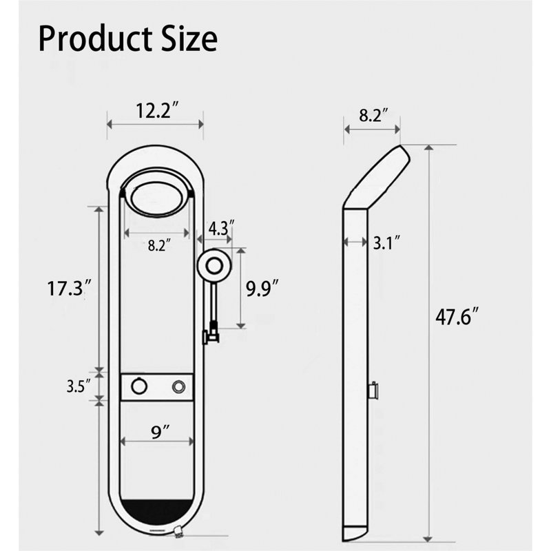 Shower Systems for Bathroom, Black