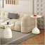 Stylish And Durable White Metal Side Table With Raised Edges For Safety And Easy Assembly