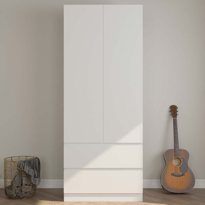 78.74”H 2-Doors Armoire Wardrobe Closet with Drawers by Red Barrel Studio