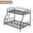 Twin Over Full Heavy-Duty Metal Bunk Bed with Arched Guardrail & Ladder, Steel Slats Support, Space-Saving, No Box Spring Needed-144489558