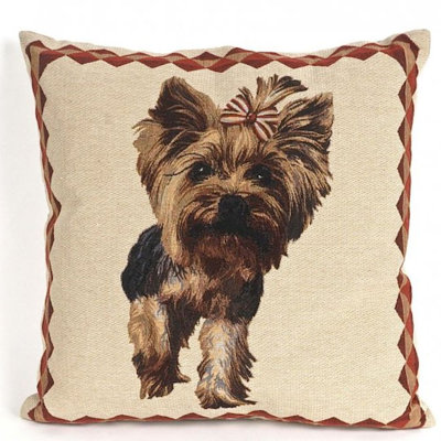 Bonilla Tapestry Yorkshire Terrier Throw Pillow Cover