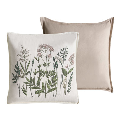 White, Beige Square Cushion