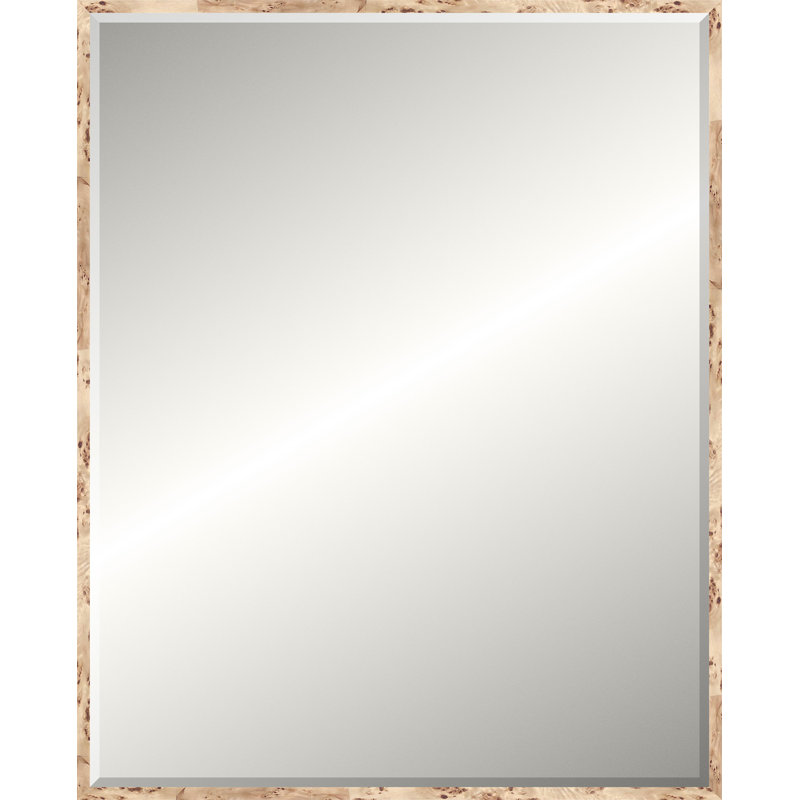 Blonde Burl Mirror, Large Rectangle