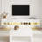 Elegant 80" Wall-Mounted Floating TV Stand with LED Lights & Charging Station – Modern White Design for Living Room-1037269957