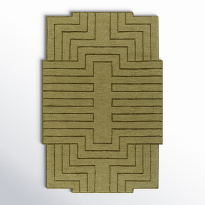 Loretto Hand Loomed Wool Green Rug