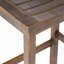 Tabouret de bar d'extérieur à hauteur de comptoir en bois d'acacia, ensemble de 2, finition brun acajou
