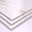  PVC Shower Panels Pack of 3 Carrara Marble Gold Vein Waterproof Bathroom Wall Cladding 2400x1000mm Matt Finish