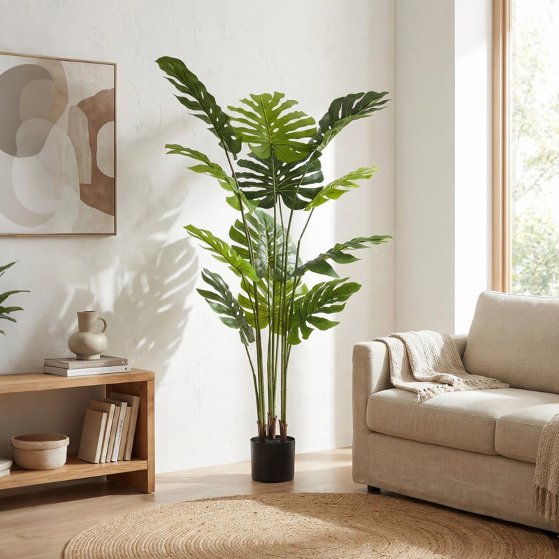Fausse plante Monstera Deliciosa, H 55 po x l 35,43 po