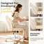 Cute Cat Task Chair with Faux Fur Upholstery, Swivel Vanity Chair for Small Spaces-1748489901