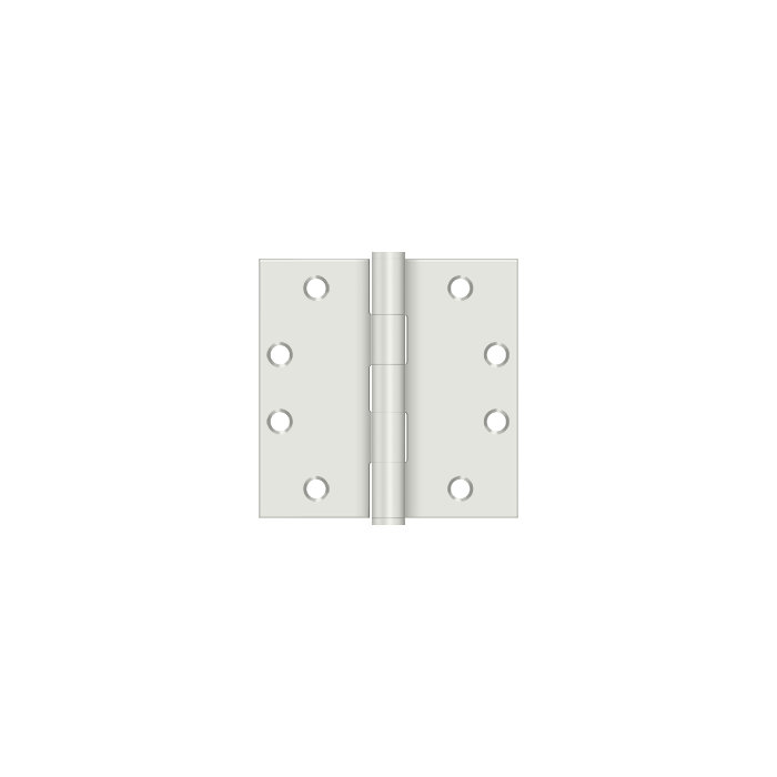 Charnières carrées Deltana S45U26D 4-1 / 2 "x 4-1 / 2", HD en chrome brossé, Chrome brossé