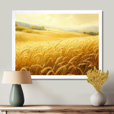 «Countryside Golden Fields In Summer Light II», art mural campagne