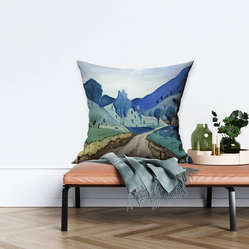 Tuscany Trail Scenic Mountains Poly Twill Throw for Home Decor