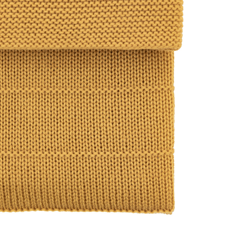 Florence Knit Throw Taupe 1300x1700mm, Mustard