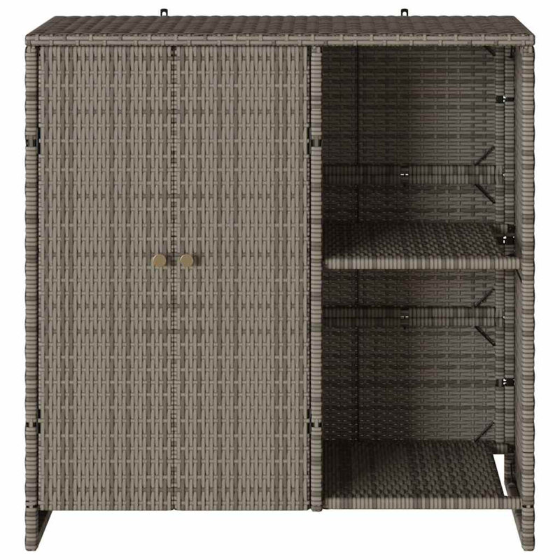 Rattan Accent Cabinet, Grey