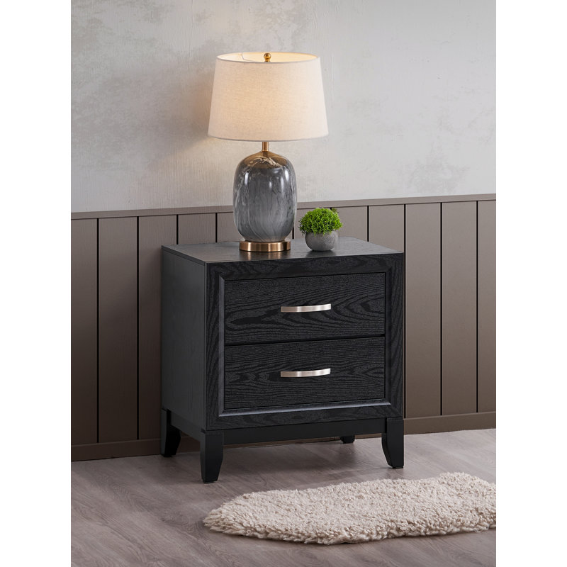Vanves Nightstand, Black
