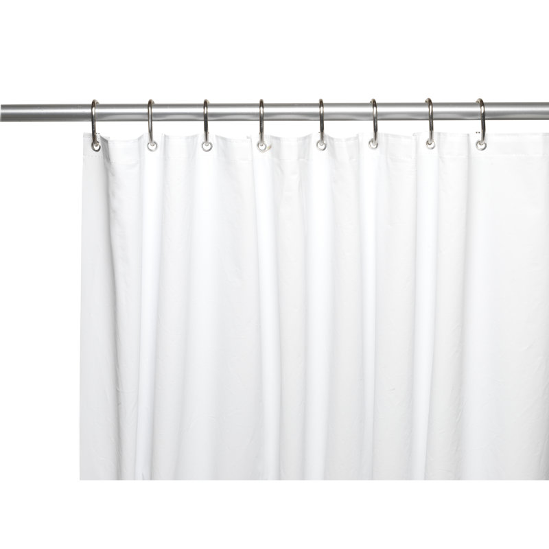 Doublure de rideau de douche simple Dareios PEVA, Blanc, H 96 po x l 72 po