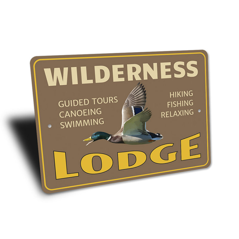 Panneau en aluminium Wilderness Lodge, H 14 po x l 10 po x P 0,04 po