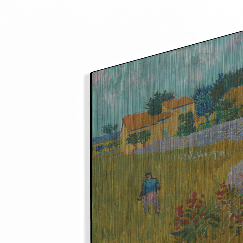 «Farmhouse In Provence» par Vincent Van Gogh, art mural en métal, 16 po x 12 po, H 16 po x l 24 po