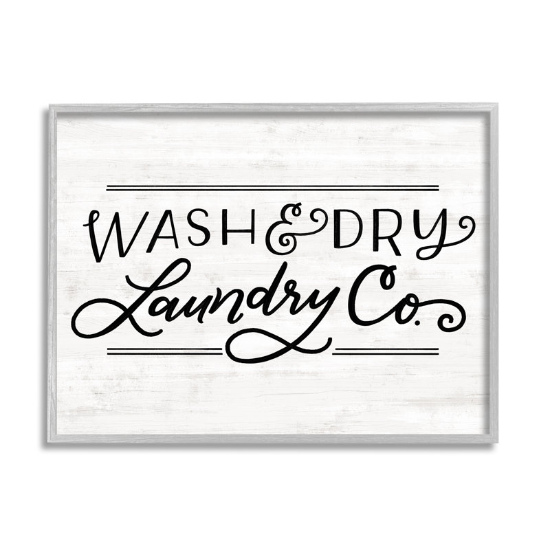 " Wash Laundry Co Grain ", Farmhouse Gray Framed Giclee, 20" H x 16" W