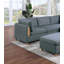 Ensemble de canapé modulaire 6 pièces avec canapé en tissu Dorris en acier 3X Wedges 2X fauteuil sans accoudoirs et 1X repose-pieds-522276586