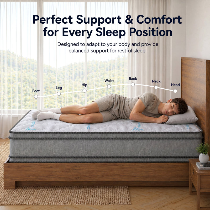 10-Inch Pillow Top Double-Sided Medium Firm Innerspring Mattress With 8" Box Spring Fully Assembled, Full XL, Full XL