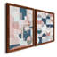Modern Geo - ensemble de 2 peintures sur toile encadrées-742107972-742107992