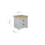 Highgate 2 Drawer Bedside Table-753468071