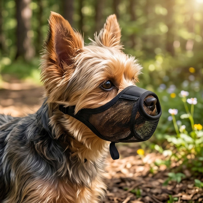 Museau respirant en maille pour chien, noir, BKS